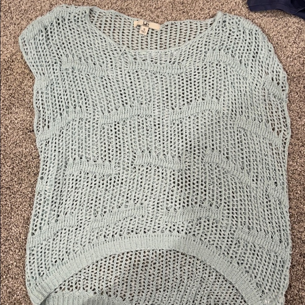 Woven mint top